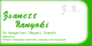 zsanett manyoki business card