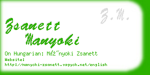 zsanett manyoki business card